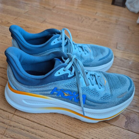Hoka Bondi 9 Road Running Shoes Drizzle / Downpour Men's Wide - Picture 1 of 12